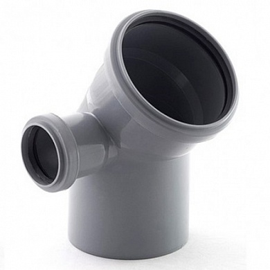 Отвод ПП 110х45° с выходом 50 правый Политэк