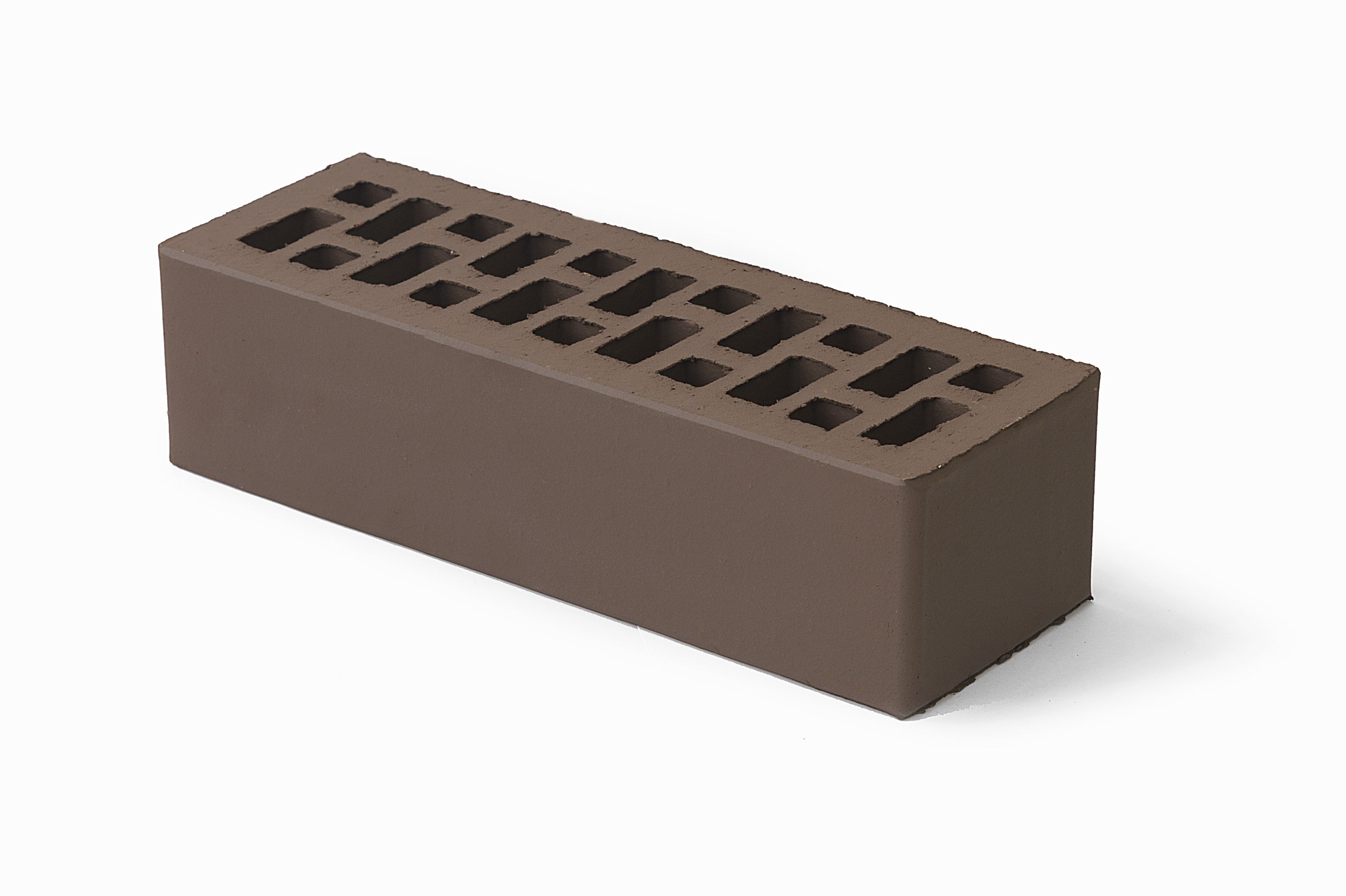 Коричневый кирпич облицовочный Браер гладкий 0,7 NF