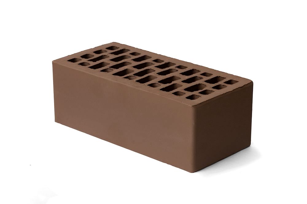 Коричневый кирпич облицовочный Браер гладкий 1,4 NF