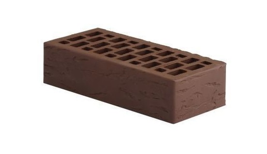 Коричневый кирпич облицовочный Браер рифленый 0,7 NF