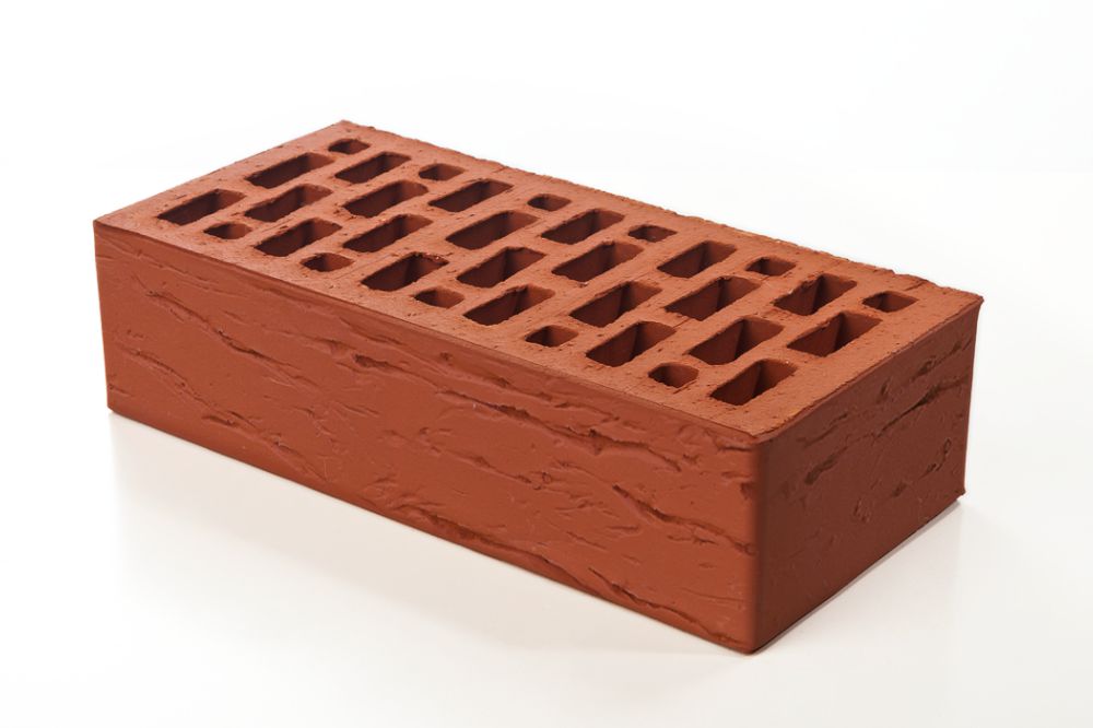 Красный кирпич облицовочный 1 NF Браер рифленый