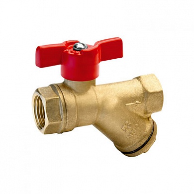 Кран шаровой БАЗ с фильтром бабочка 15