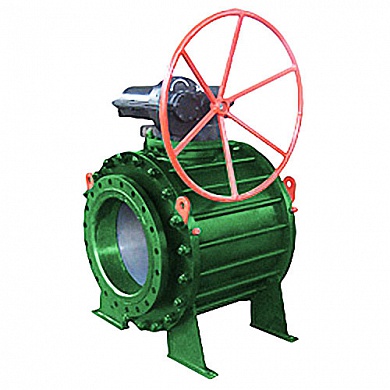 Кран шаровой цельносв. Маршал 11с67п ЦФ фланец 400 (PN25) с редуктором