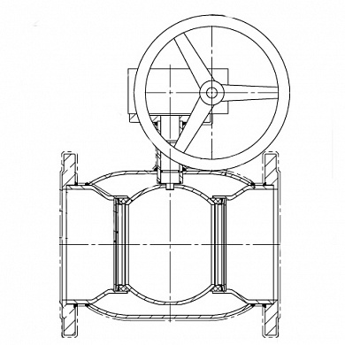 Кран шаровой BREEZE 11с333п фланец 350/300 (PN 16) с ред.