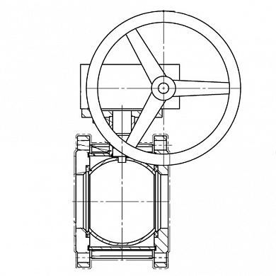 Кран шаровой BREEZE 11с342п фланец 200/150 (PN16) с ред.