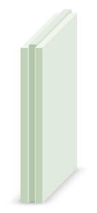 Плиты гипсовые пазогребневые гидрофобизированные (ПлГг) полнотелый