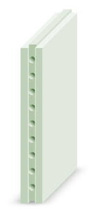 Плиты гипсовые пазогребневые гидрофобизированные (пустотелые)