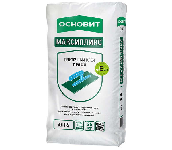 Клей плиточный Профи ОСНОВИТ МАКСИПЛИКС АС16 25 кг
