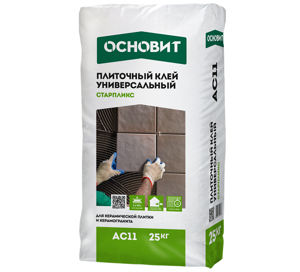 Клей плиточный ОСНОВИТ СТАРПЛИКС АС 11 25 кг