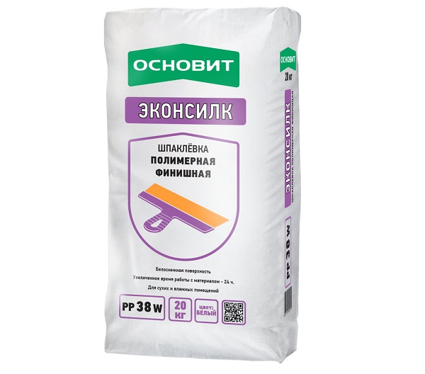Шпаклевка полимерная ОСНОВИТ ЭКОНСИЛК PP38 W