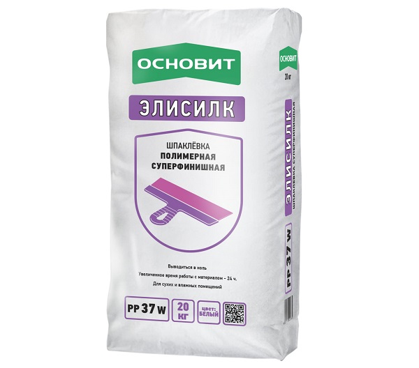 Шпаклевка полимерная суперфинишная ОСНОВИТ ЭЛИСИЛК PP37 W 20 кг
