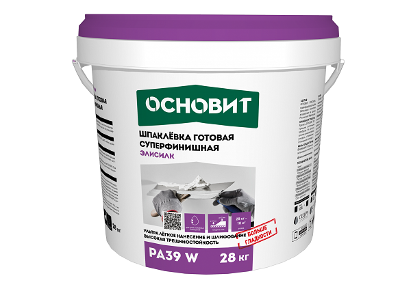 Шпаклевка готовая суперфинишная ОСНОВИТ ЭЛИСИЛК PA39 W